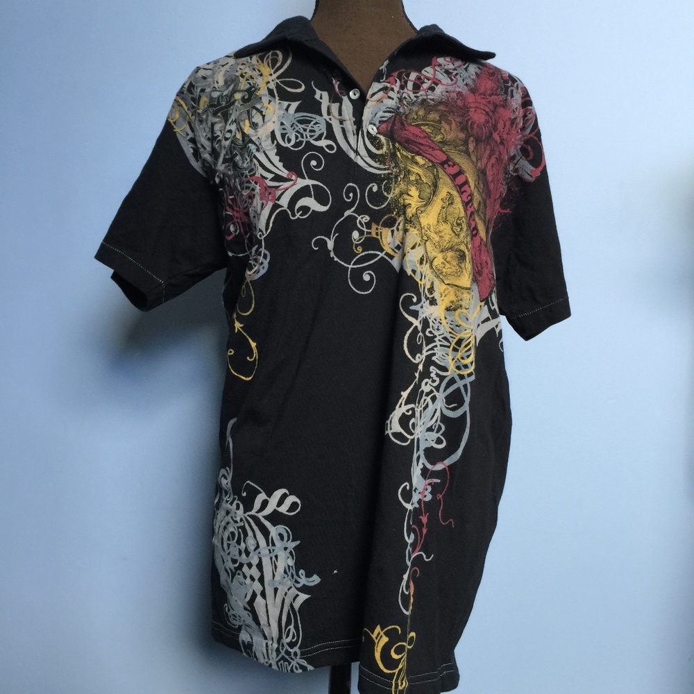 4/$10 Filter Men's Graphic Short-Sleeve Polo Shirt